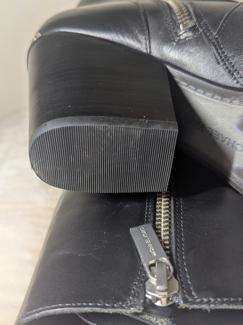 Michael Kors. Black Leather Buckle Ankle Boots - - Picture 8 of 14